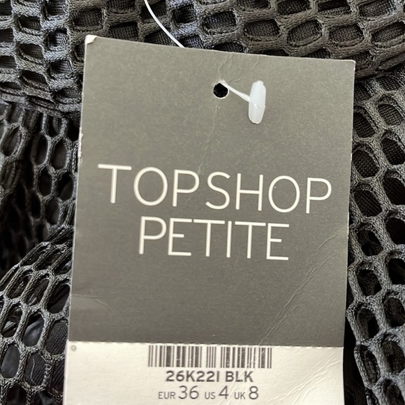 TOPSHOP Black Mesh A Line Mini Skirt - Picture 10 of 10